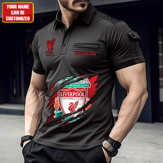 Personalized Liverpool Tear Sport Men Polo Short Sleeve Shirt