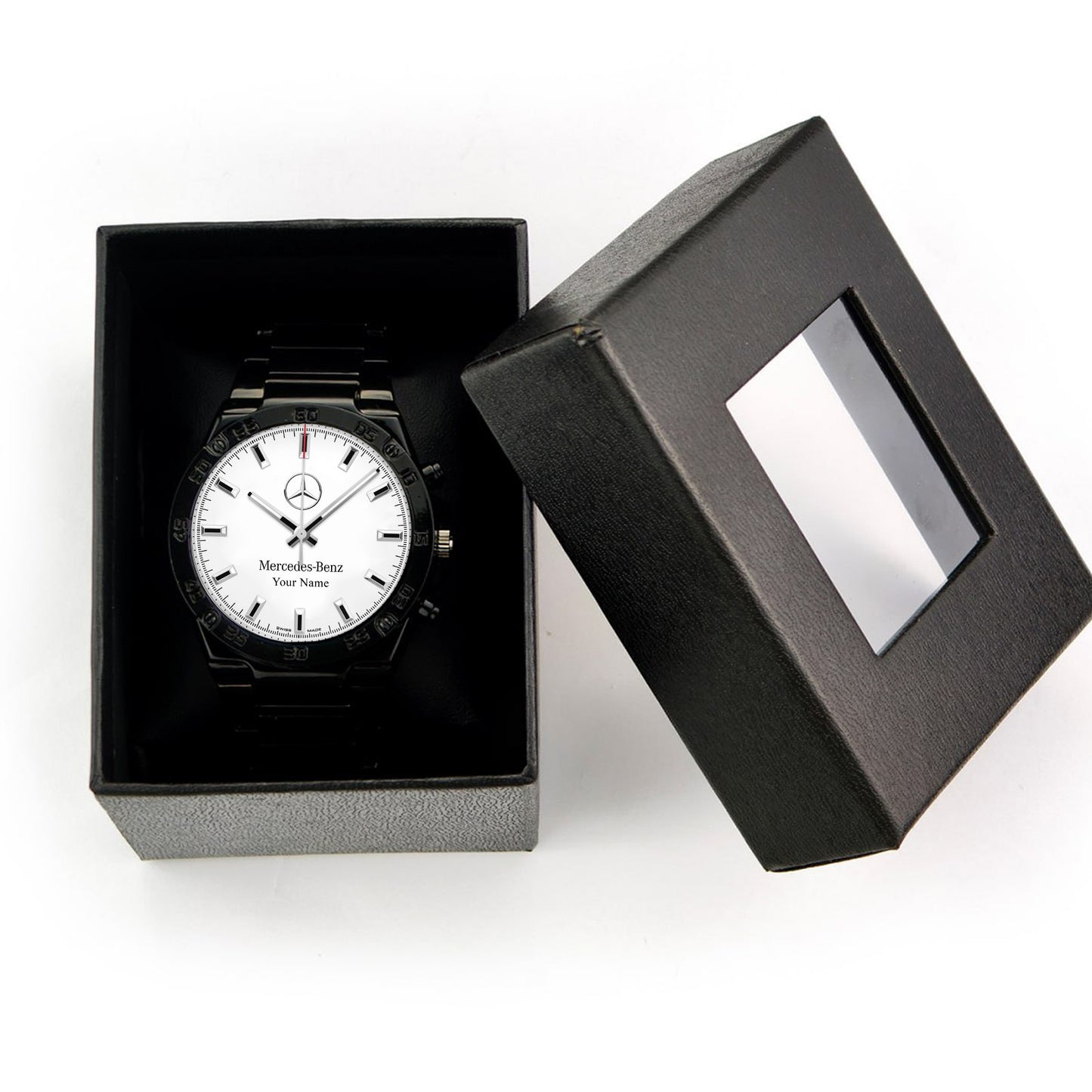 Personalized Merc Zenith Dial Steel Watch P100501