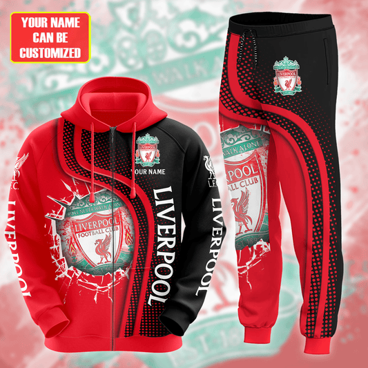 Personalized Liverpool Q18 3D All over Printed Hoodie and Sweatpants set