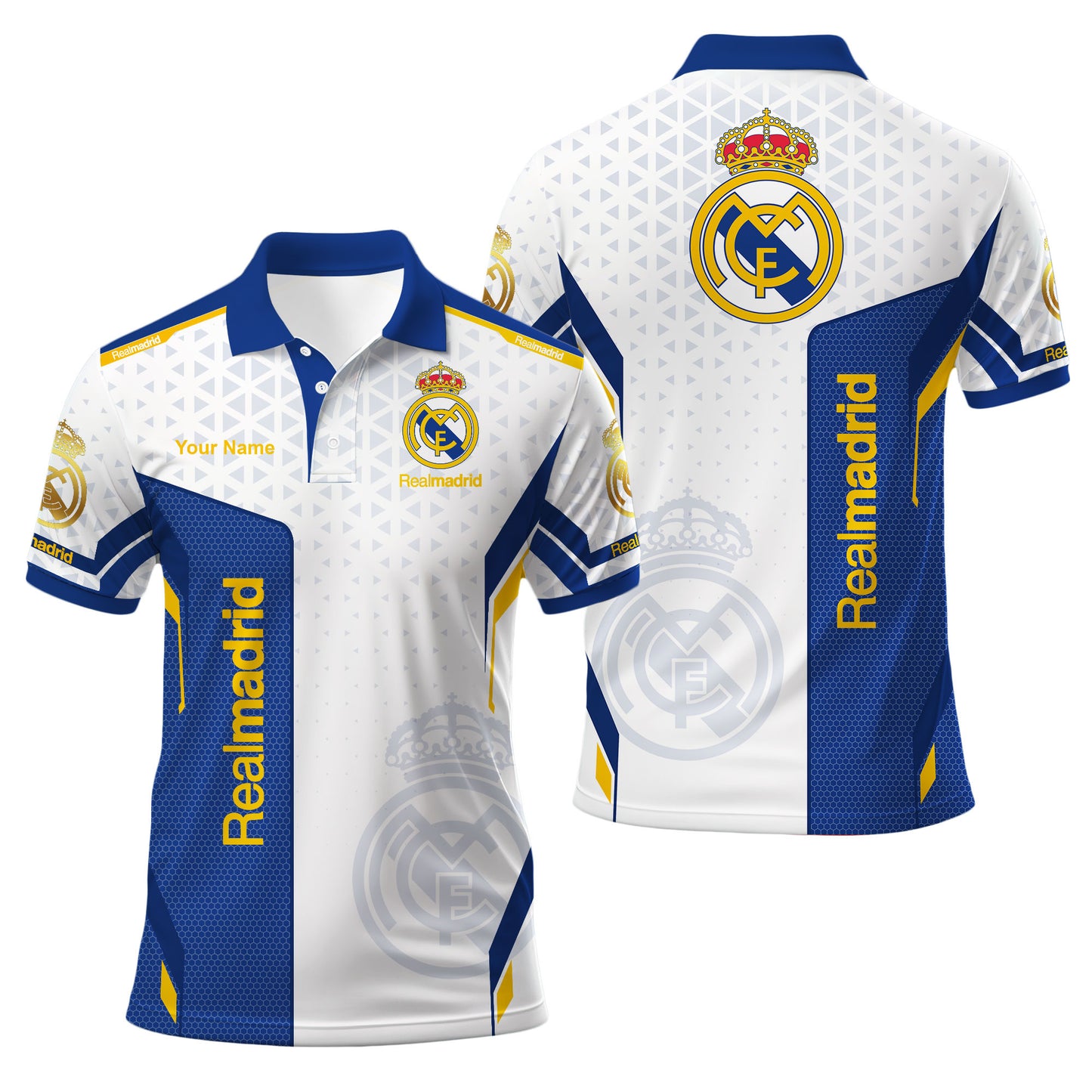 Personalized Real Madrid 3D Full Printing Set , Real Madrid Shirt , Hoodie , Short , Polo ,hawaii V16
