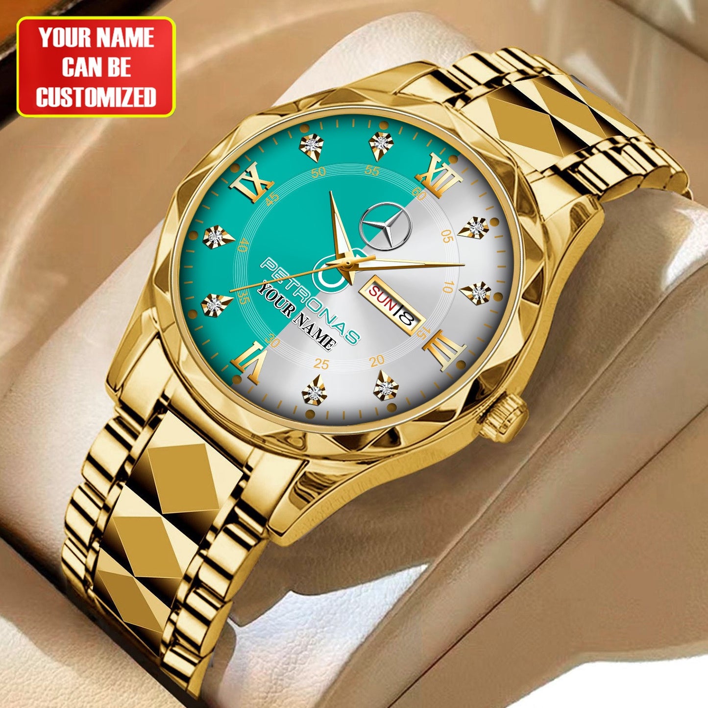 Personalized Merc AMG Petronas Alloy Charley Watch
