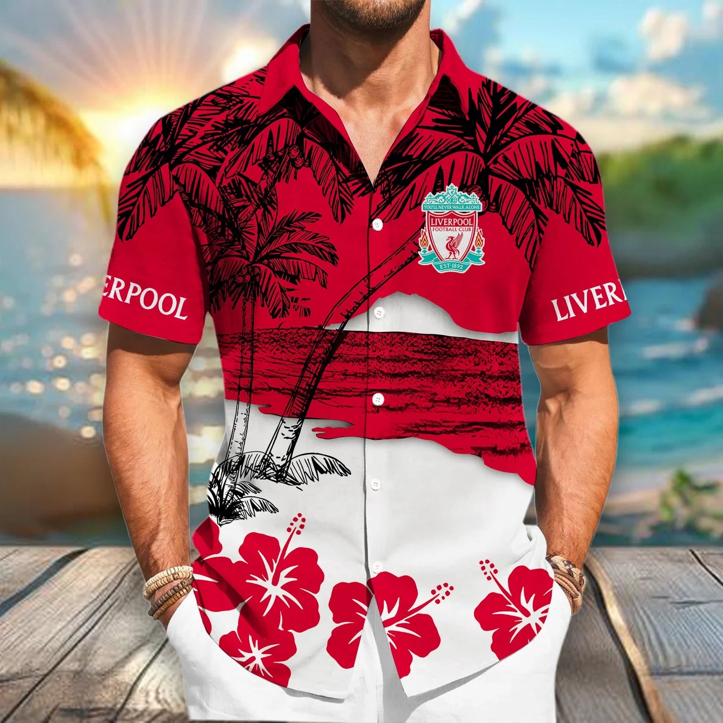 Liverpool Tropical Hawaii Shirt Beach Short