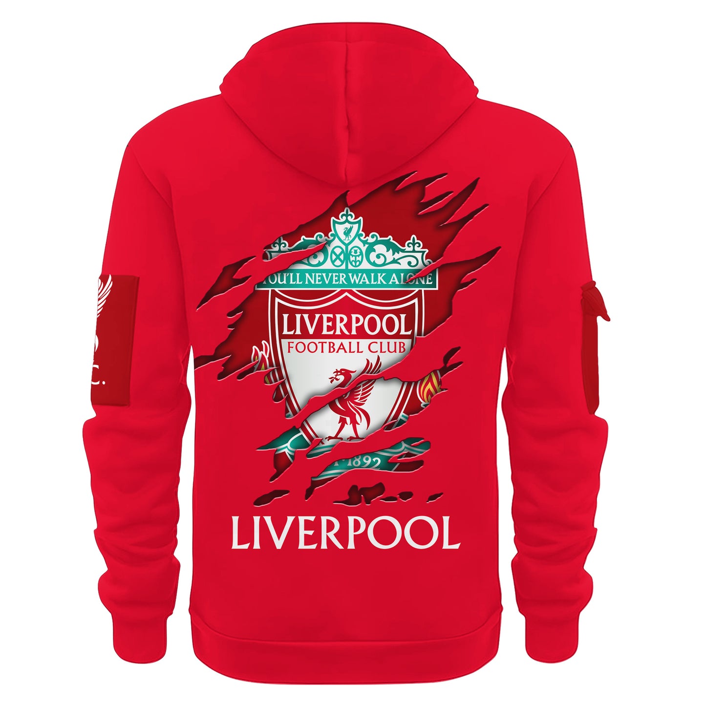 Personalized Liverpool Tear 3D Zip-Hoodie Cotton Jacket