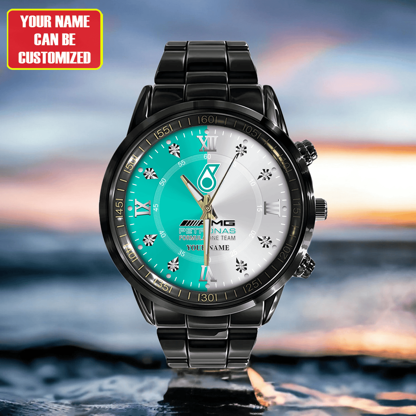 Merc AMG Petronas Luxury Stainless Steel Watch