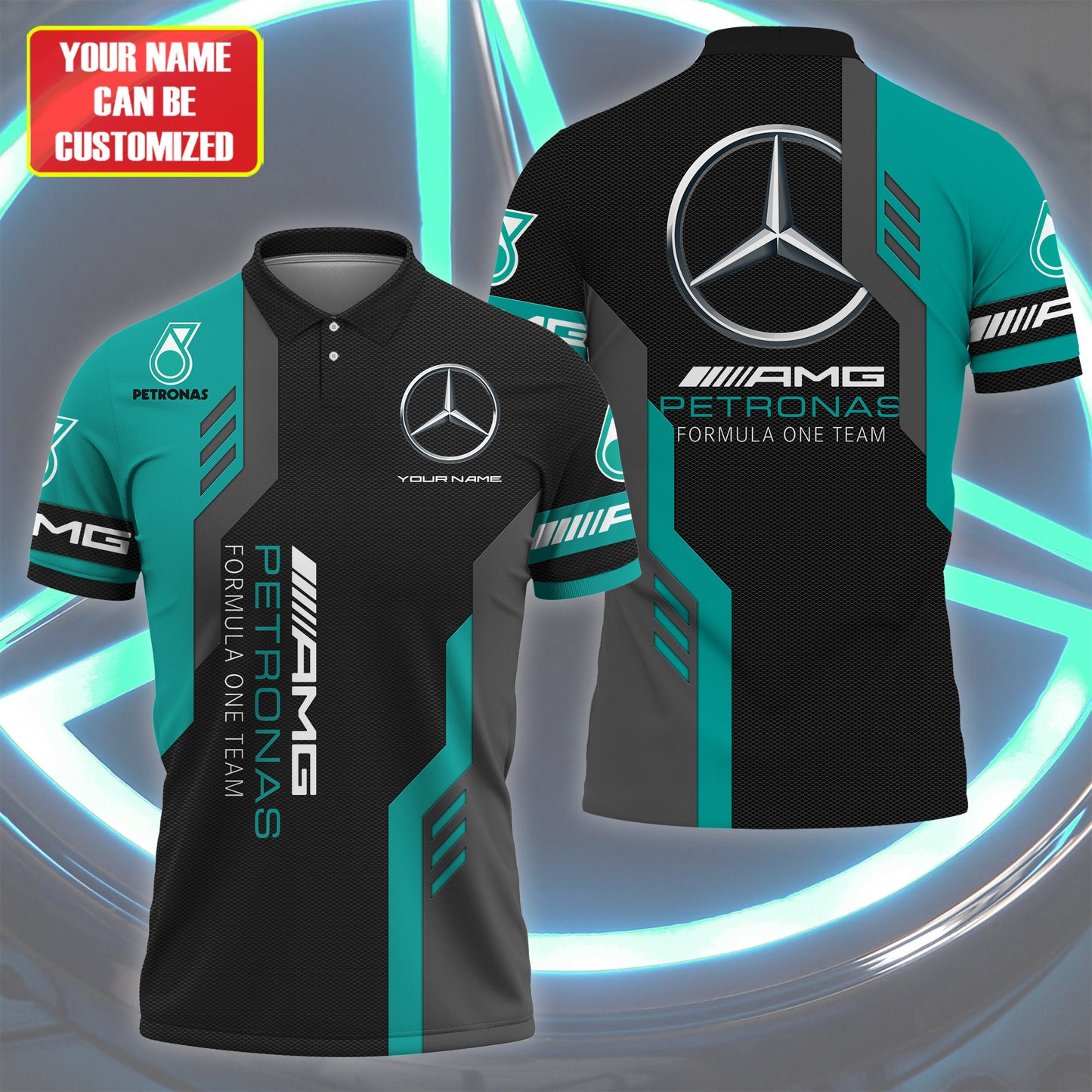 Personalized Merc AMG Petronas 3D Full Printing Set ,Merc AMG Petronas Shirt , Hoodie , Short , Polo ,hawaii V3