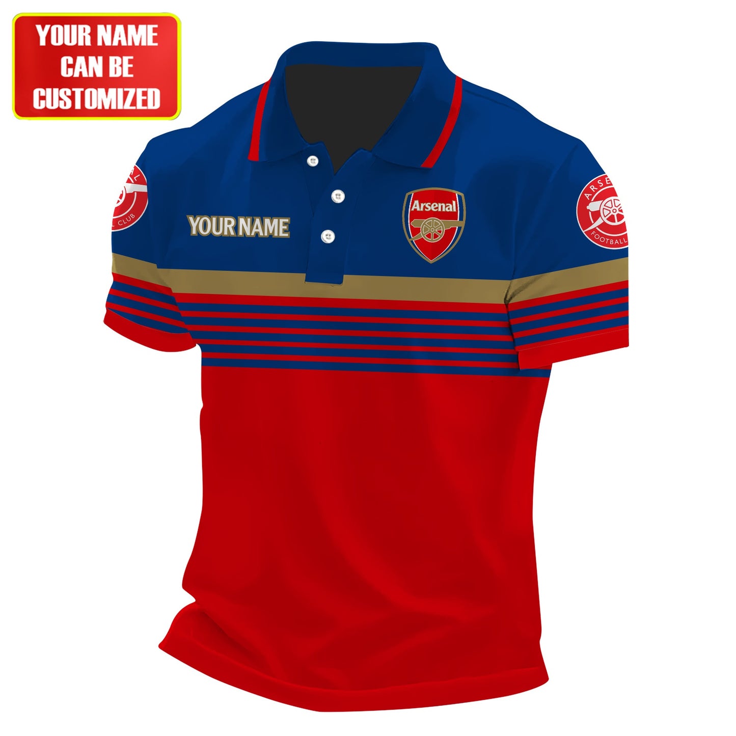 Personalized Arsenal 3D Full Printing Set , Arsenal Shirt , Zipper Polo, Hoodie , Short , Polo ,hawaii V2