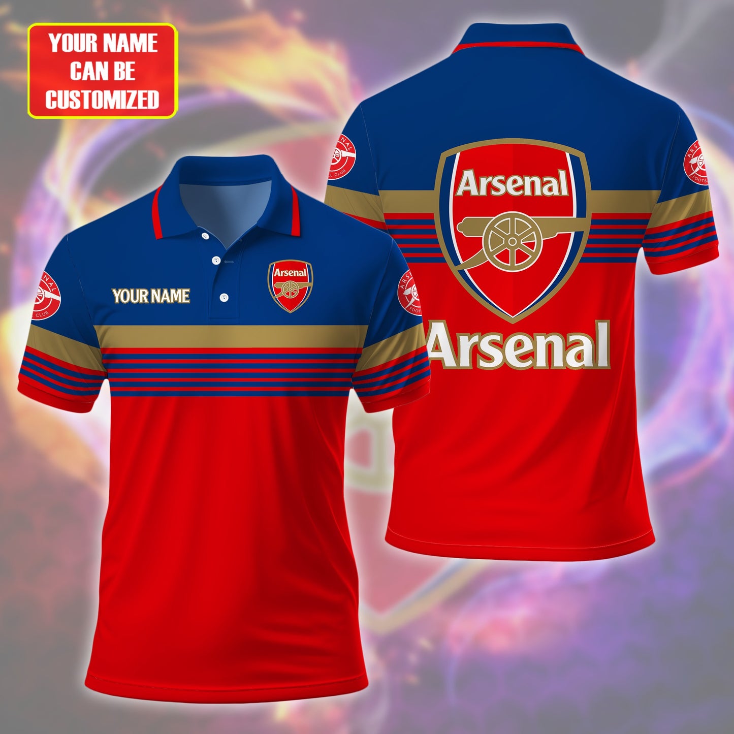 Personalized Arsenal 3D Full Printing Set , Arsenal Shirt , Zipper Polo, Hoodie , Short , Polo ,hawaii V2