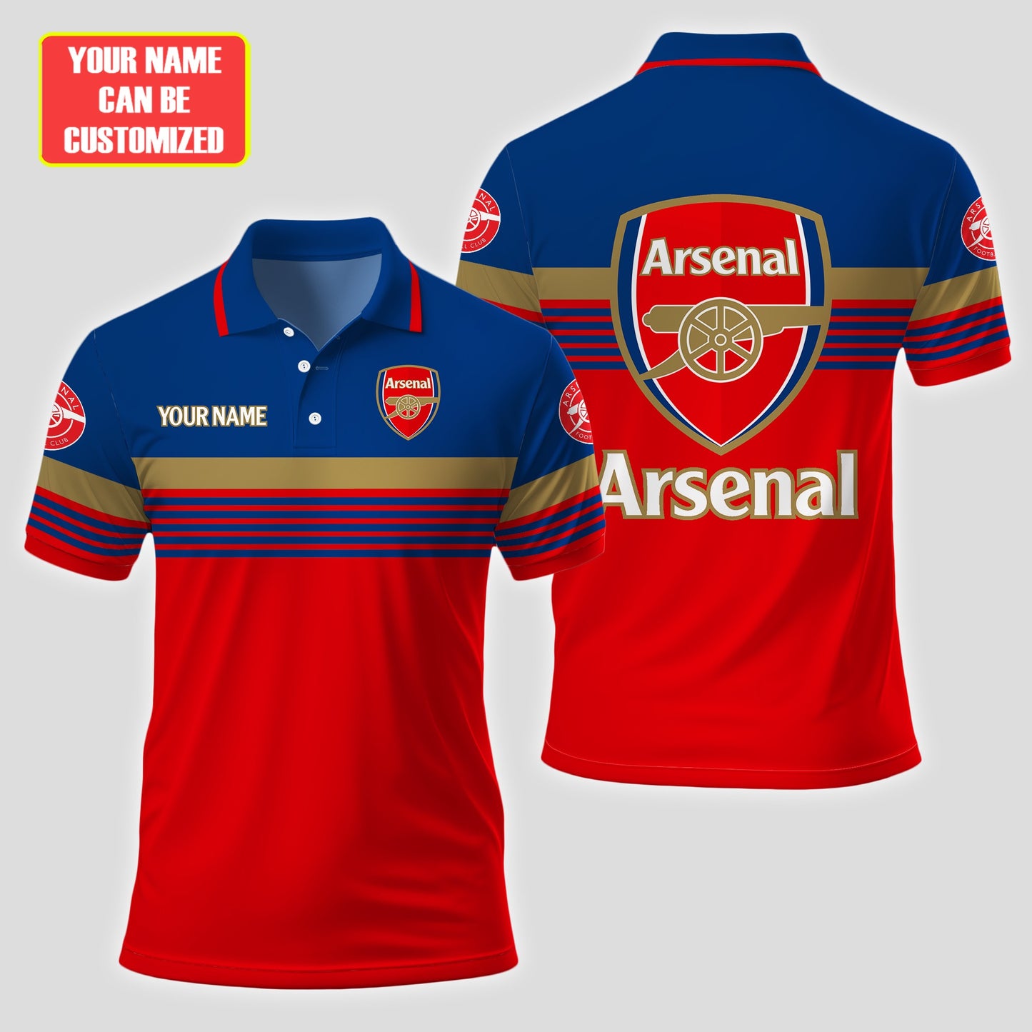 Personalized Arsenal 3D Full Printing Set , Arsenal Shirt , Zipper Polo, Hoodie , Short , Polo ,hawaii V2