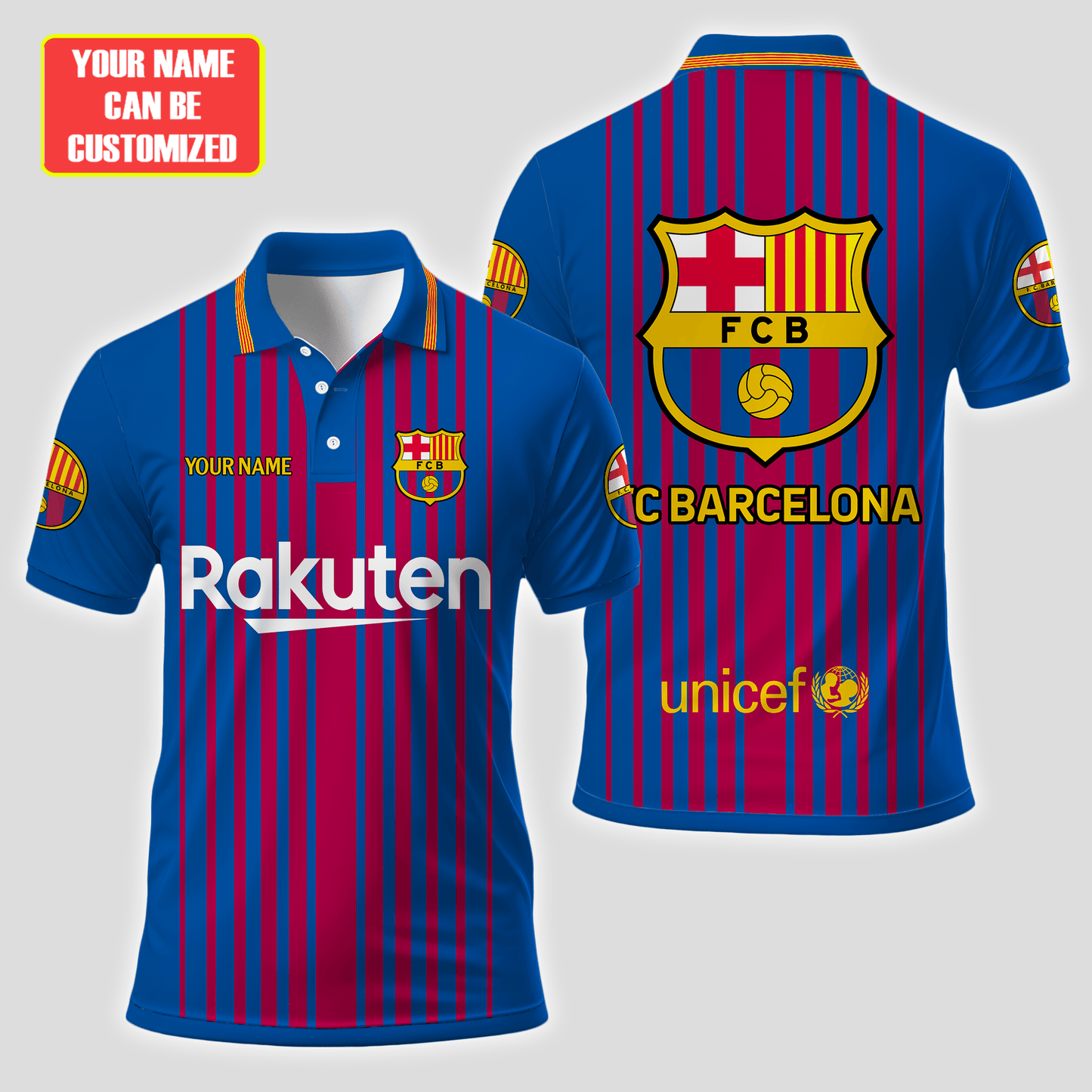 Personalized Barcelona FC 3D Full Printing Set , Barcelona FC Shirt , Barcelona Set , Zipper Polo, Hoodie , Short , Polo , hawaii V12