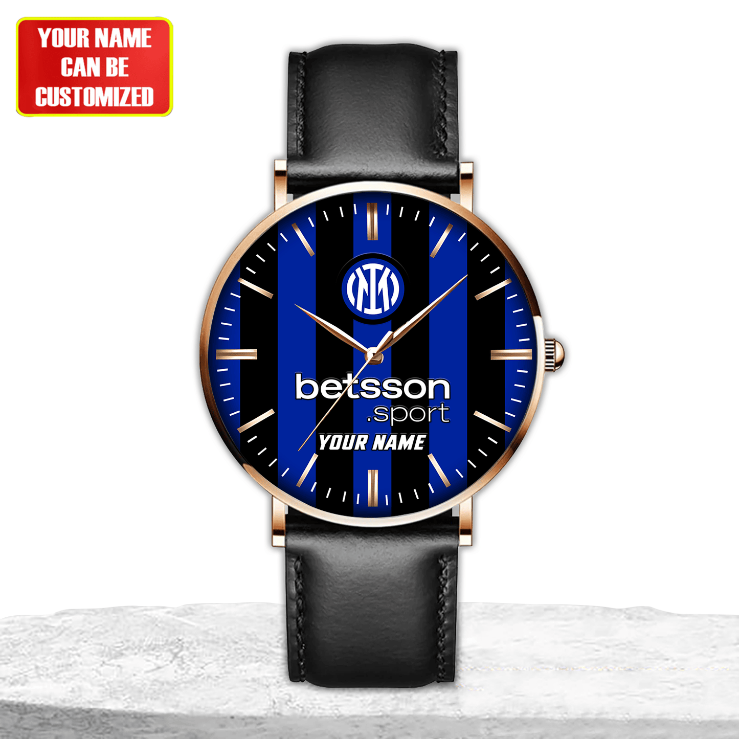 Personalized Inter Milan Sport Leather Watch