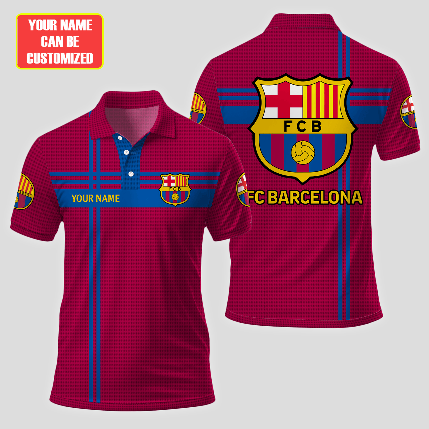 Personalized Barcelona FC 3D Full Printing Set , Barcelona FC Shirt , Barcelona Set , Zipper Polo, Hoodie , Short , Polo , hawaii V14