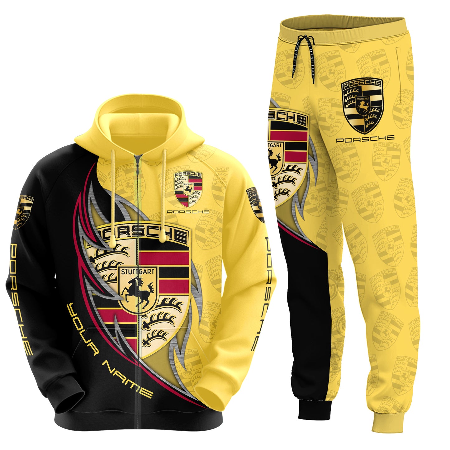 Personalized Pors Q7 3D All over Printed Hoodie and Sweatpants set