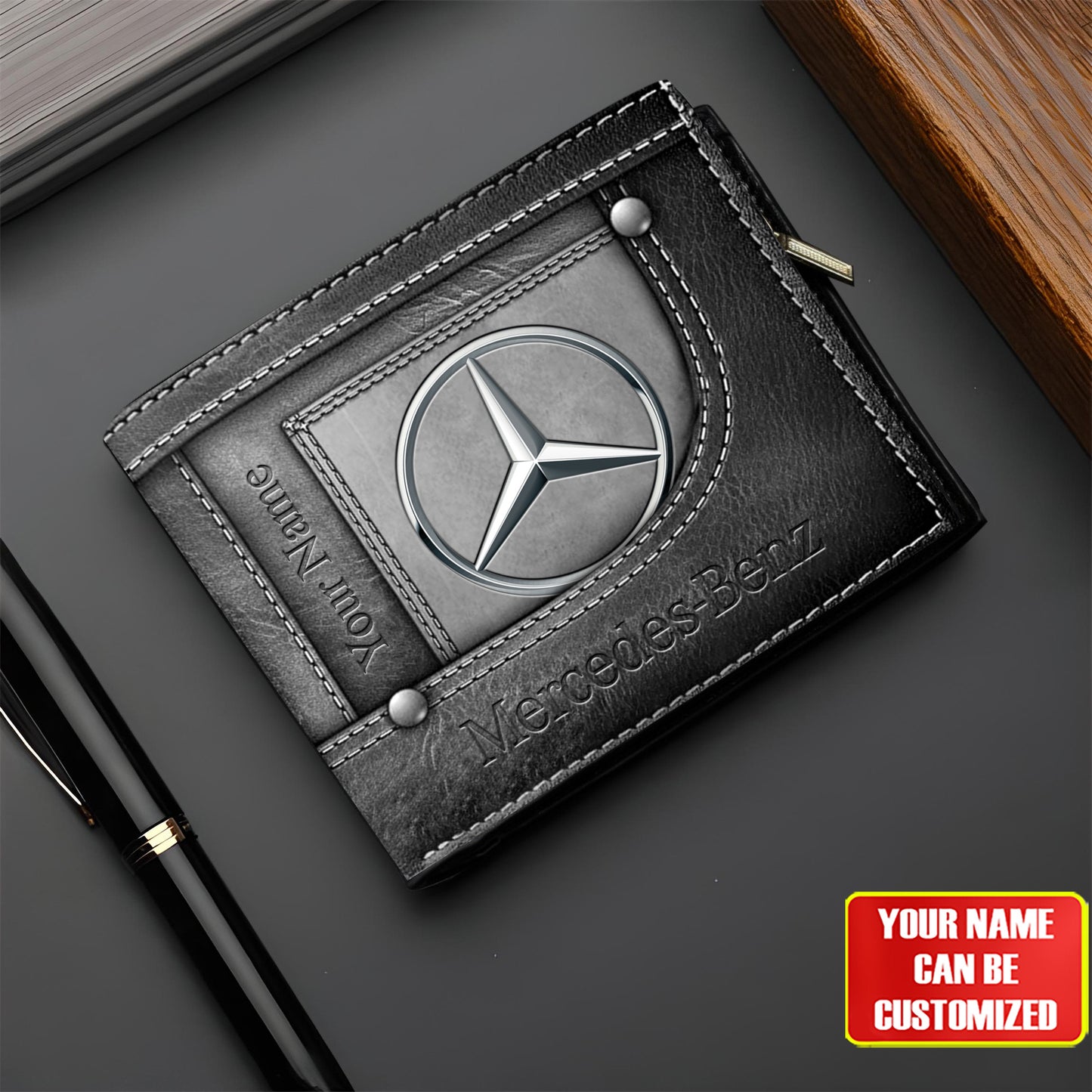 Personalized Merc Leather Wallet P110601