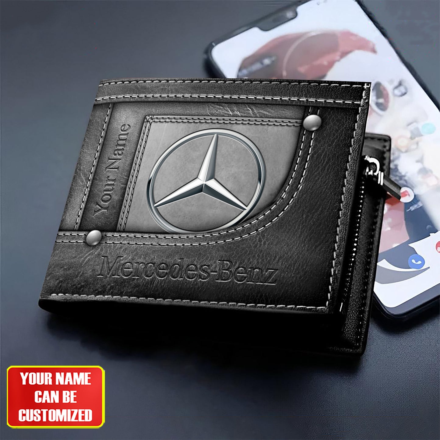 Personalized Merc Leather Wallet P110601