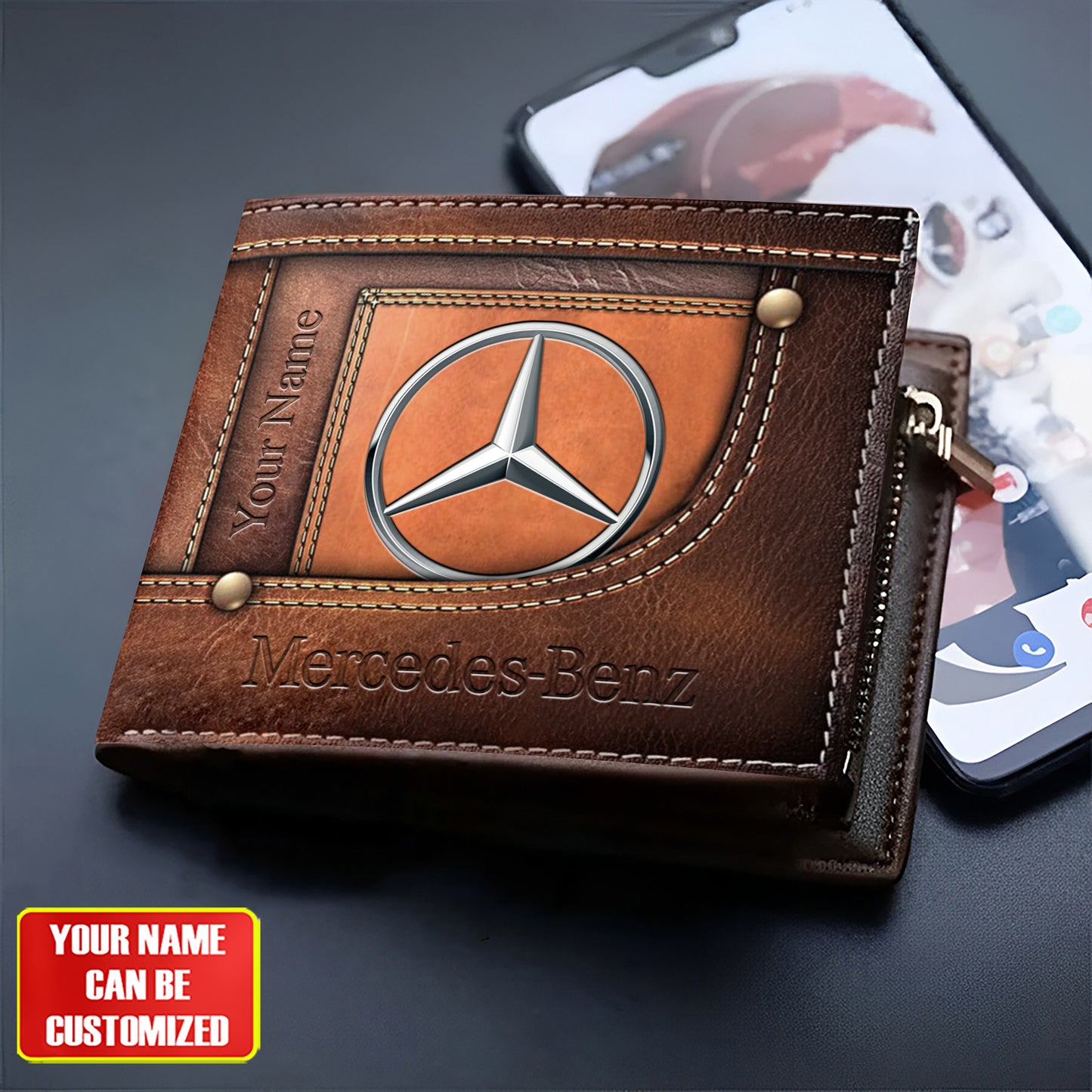 Personalized Merc Leather Wallet P110601