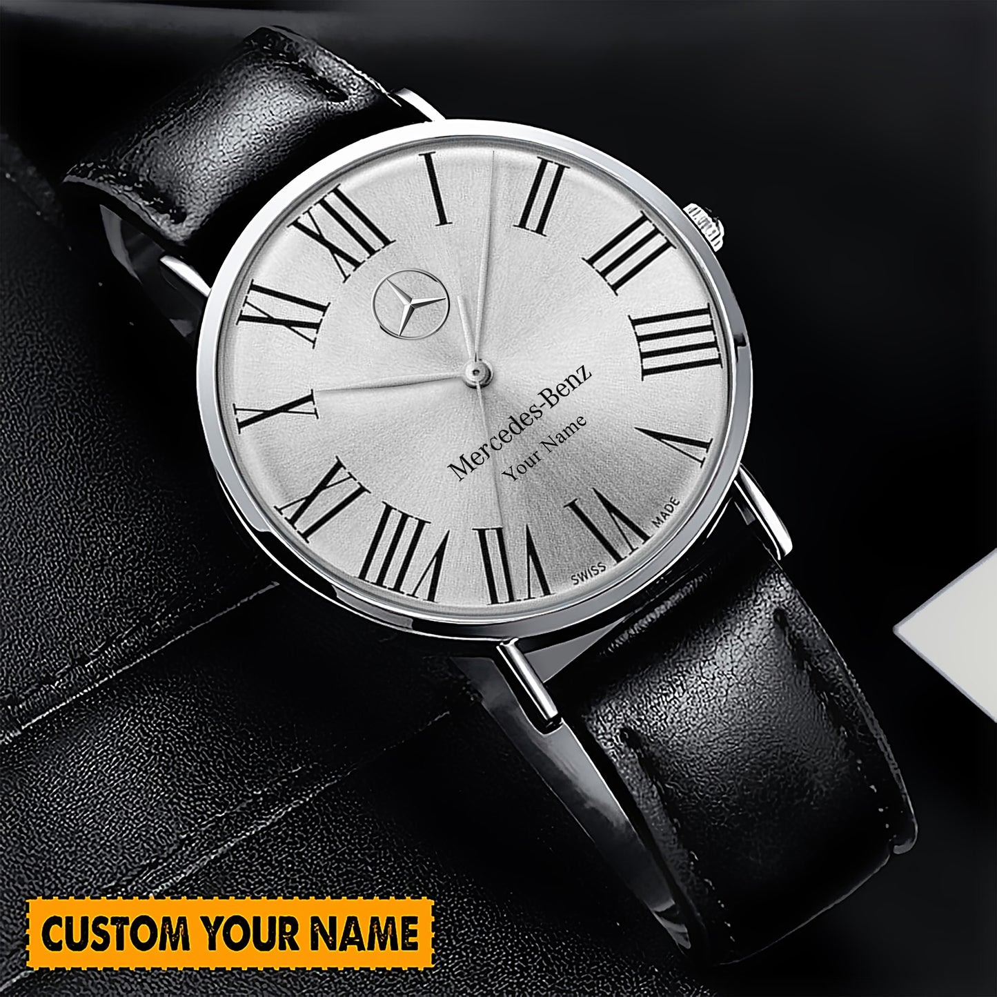 Personalized Merc Zenith Quartz Leather Watch Q160607