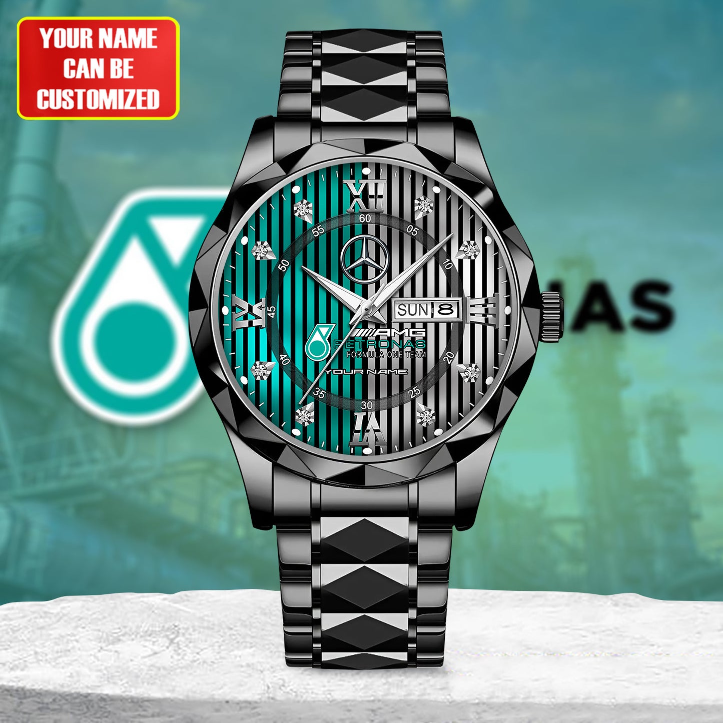 Personalized Merc AMG Petronas Alloy Charley Watch V2