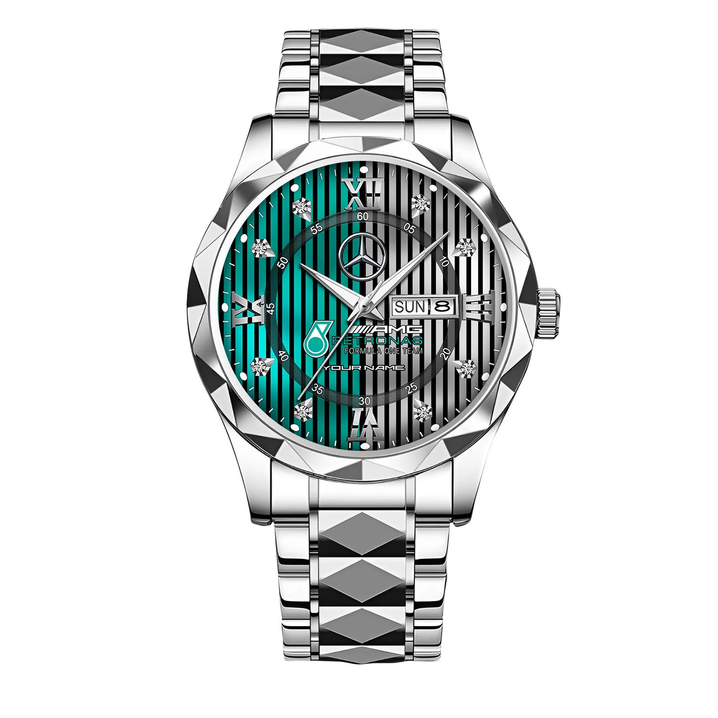 Personalized Merc AMG Petronas Alloy Charley Watch V2