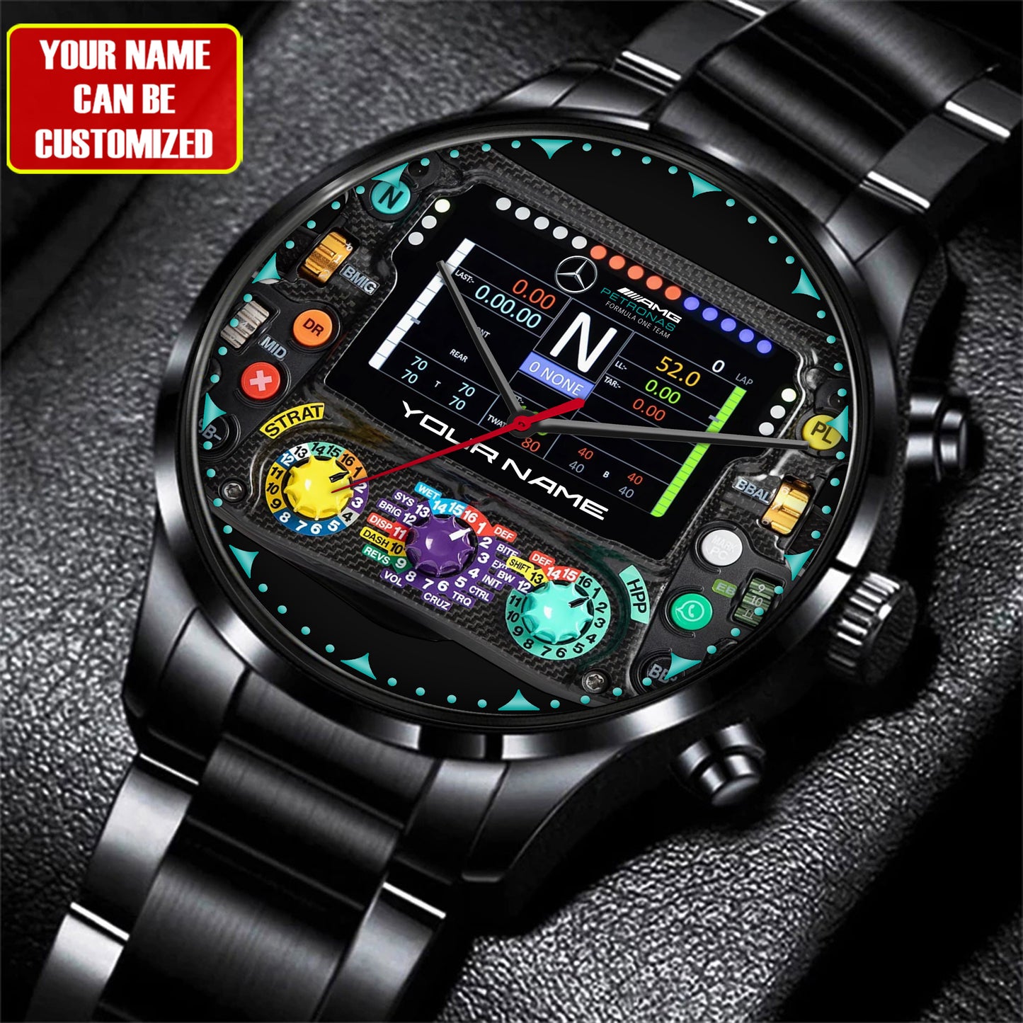 Merc AMG Petronas Cockpit Luxury Stainless Steel Watch