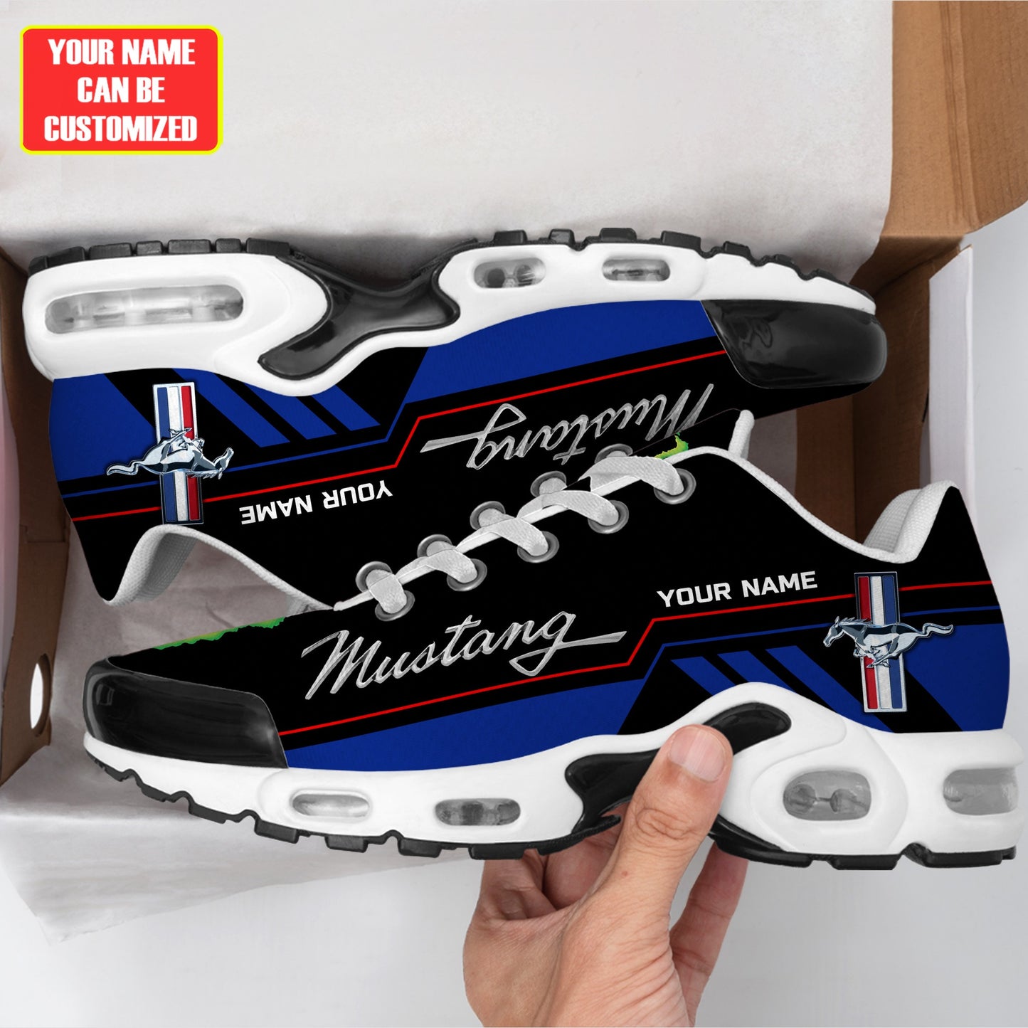 Personalized F Mustang Sport Air Cushion Sneaker