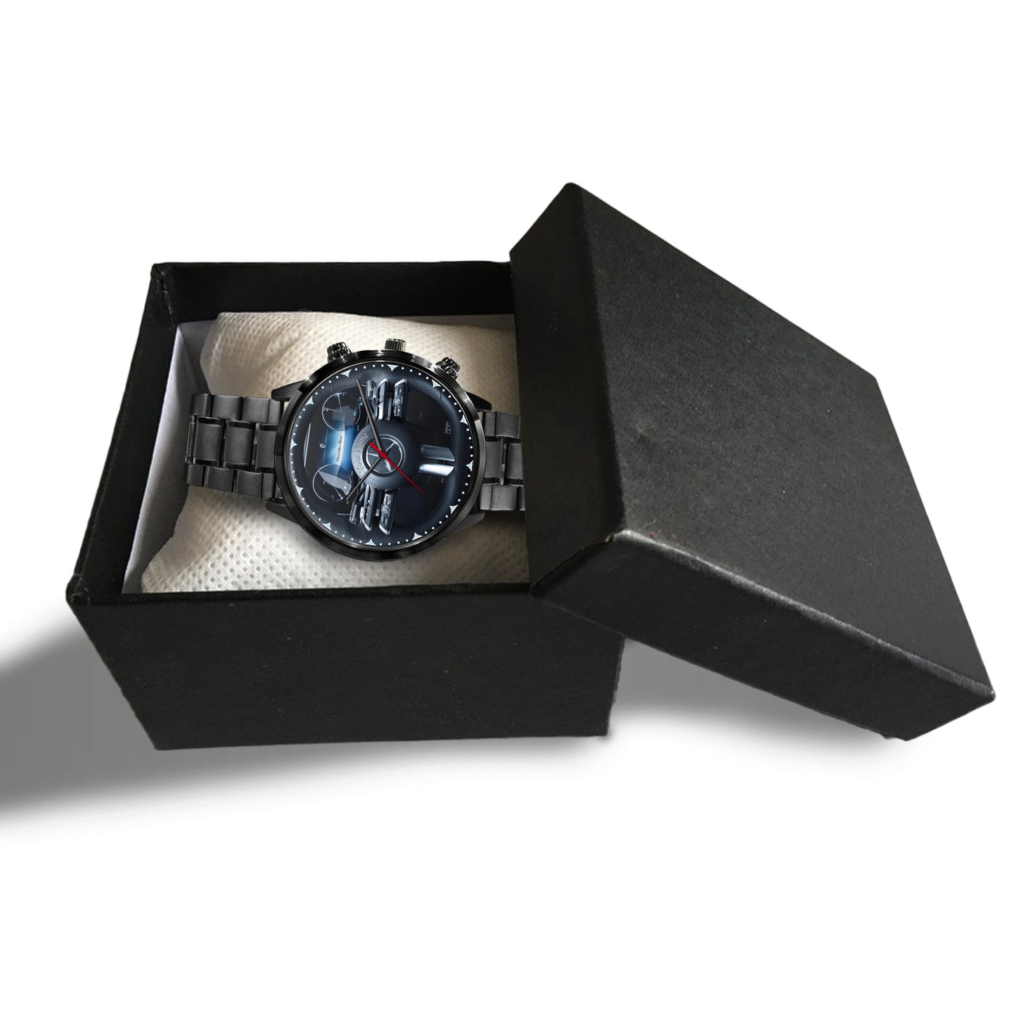 Personalized Merc Steering Wheel Luxury Stainless Steel Watch V6