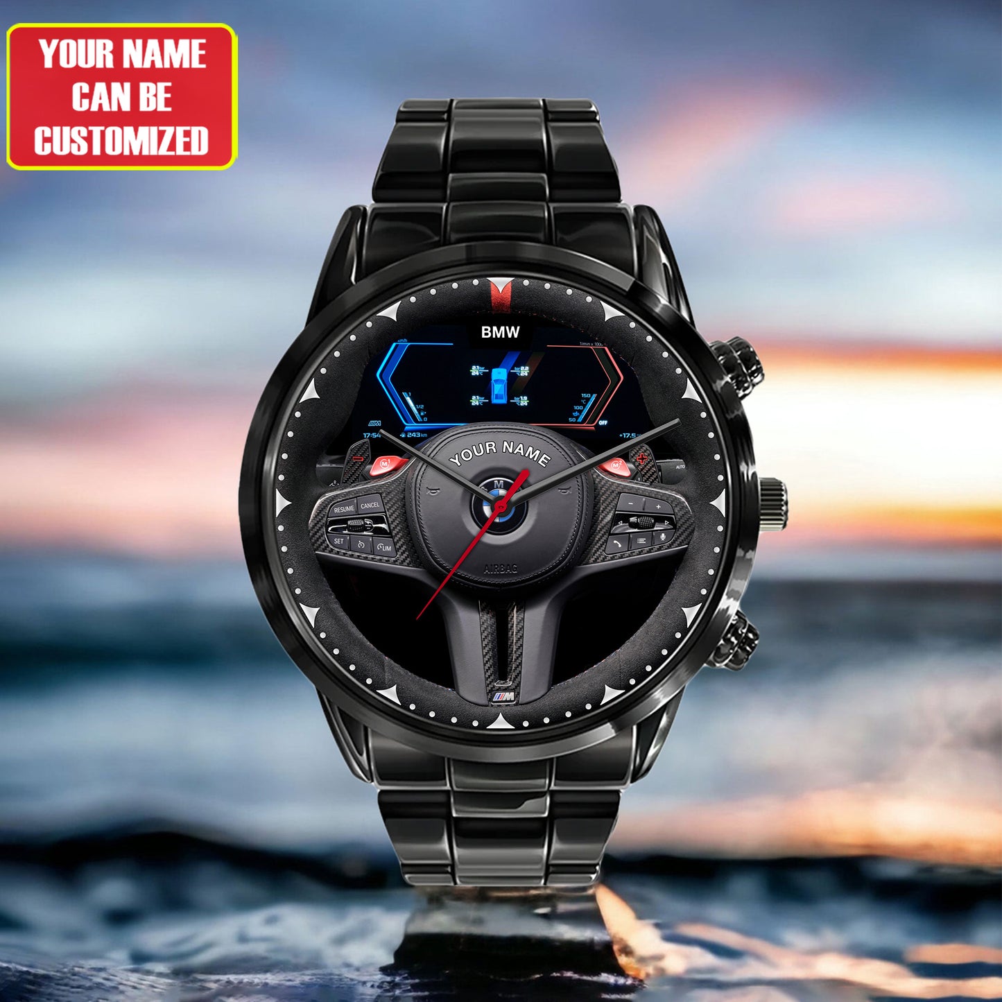 Personalized BW Cockpit Luxury Stainless Steel Watch