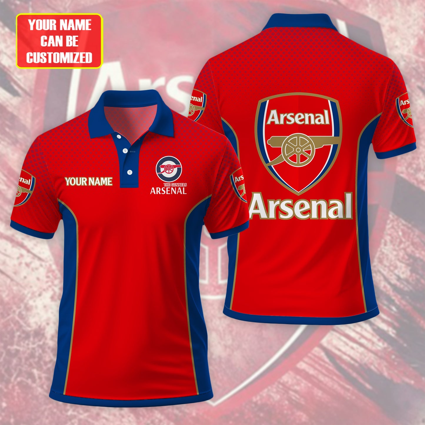 Personalized Arsenal 3D Full Printing Set , Arsenal Shirt , Zipper Polo, Hoodie , Short , Polo ,hawaii V3