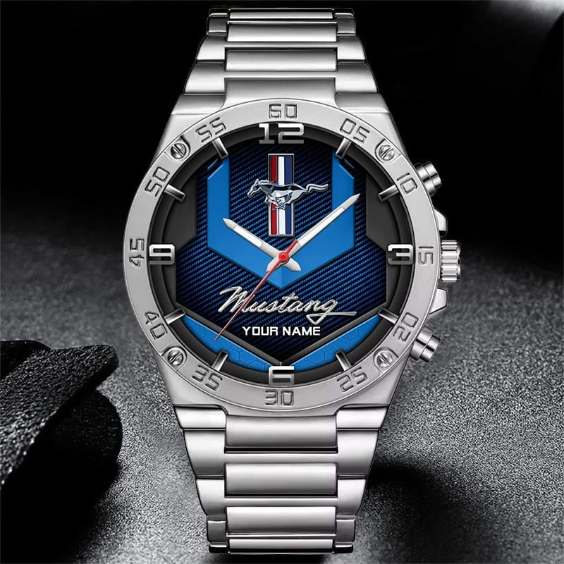 Personalized F Mustang Sport Luxury Dial Steel Watch Q140716