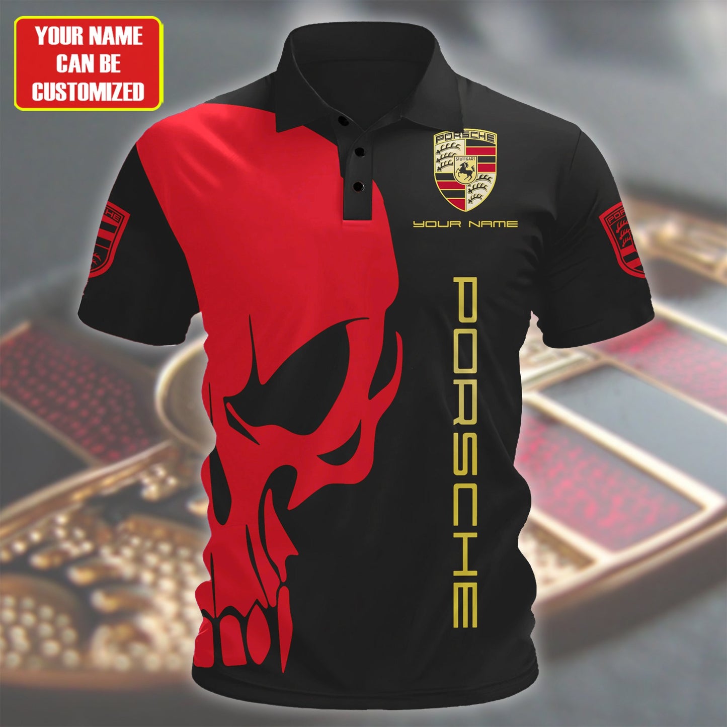 Personalized Pors 3D Full Printing Shirt , Zipper Polo, Hoodie , Short , Polo , hawaii