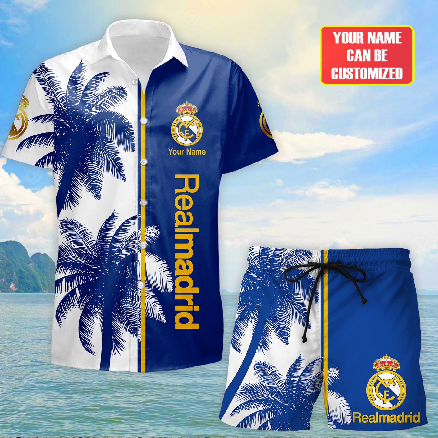 Personalized Real Madrid Tropical Hawaii Shirt Beach Short