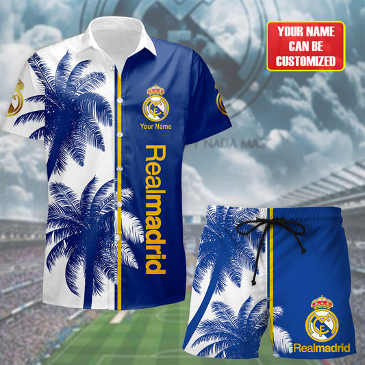 Personalized Real Madrid Tropical Hawaii Shirt Beach Short