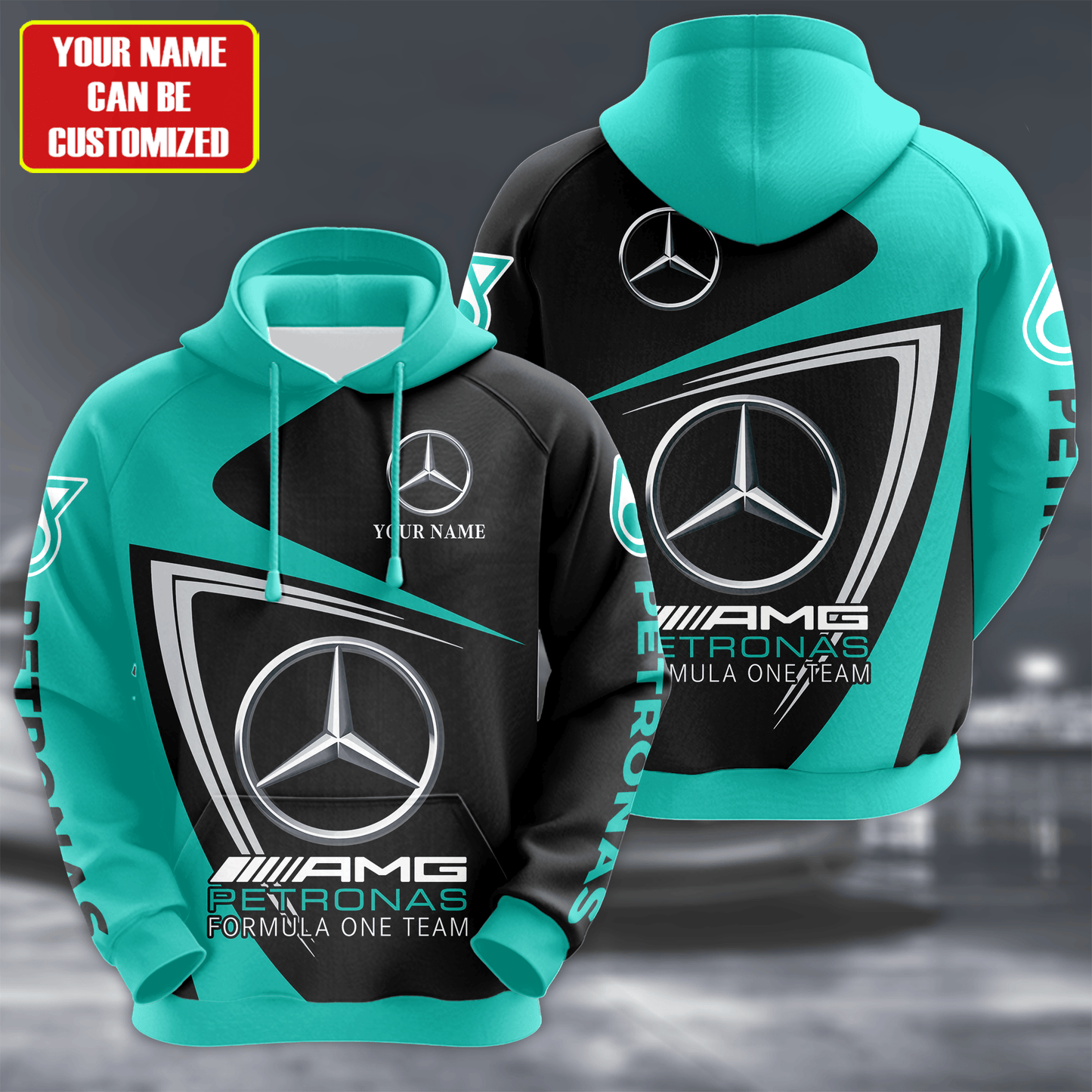 Personalized Merc Petronas 3D All over Printed Hoodie and Sweatpants set
