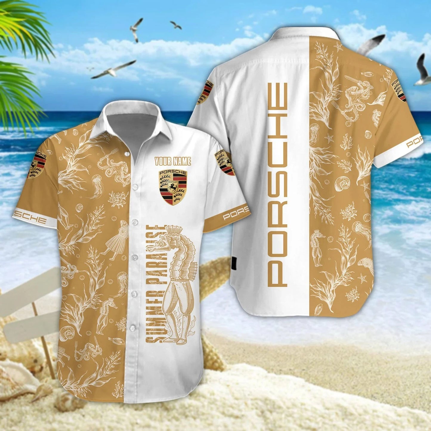 Pors Tropical Hawaii Shirt Beach Short V13