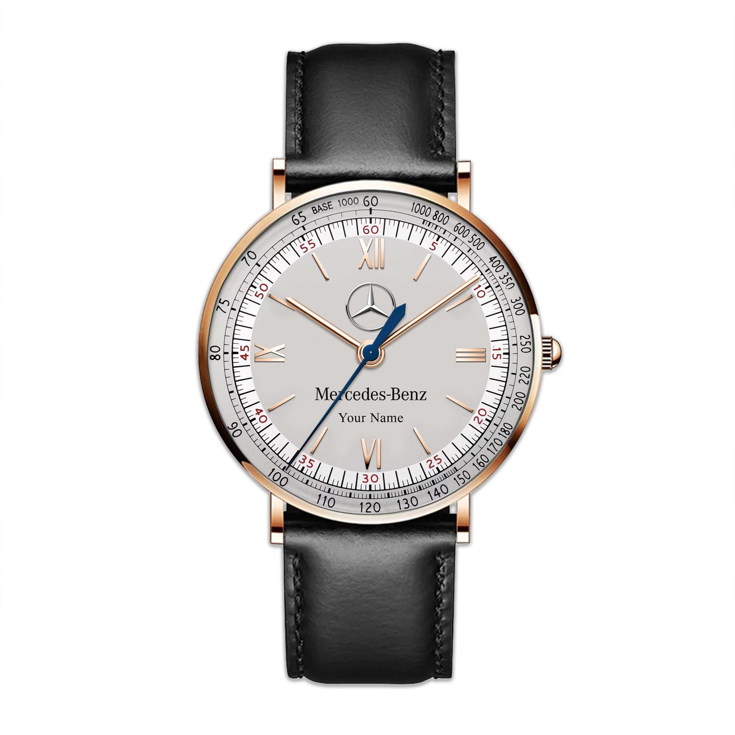 Personalized Merc Vacheron Constantin Quartz Leather Watch Q010704