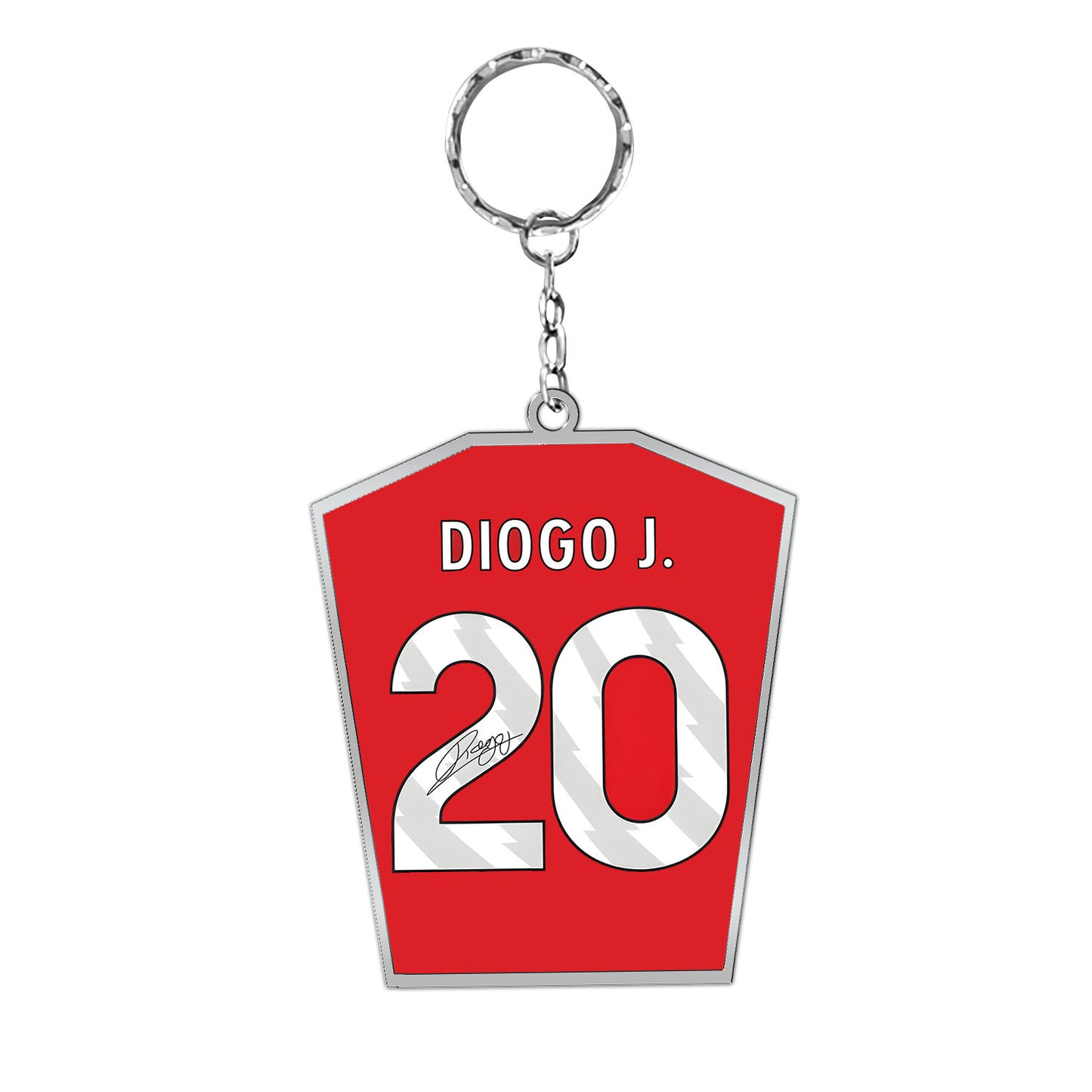 D.J Football Shirt Keyring - LVP Fan Keyring, Football Keychain with signature