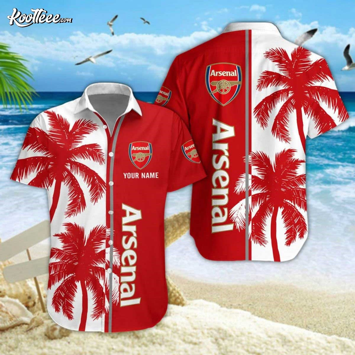 Personalized Arsenal Tropical Hawaii Shirt Beach Short