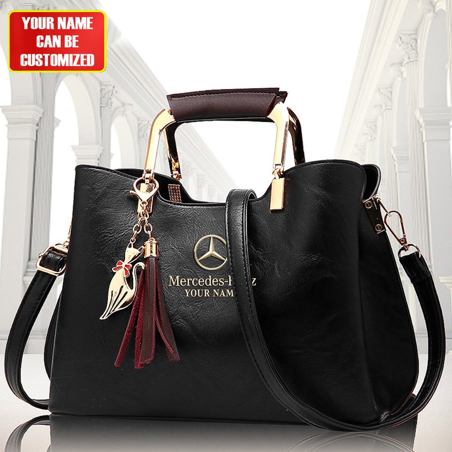 Customized Merc Deluxe Leather Handbag For Women
