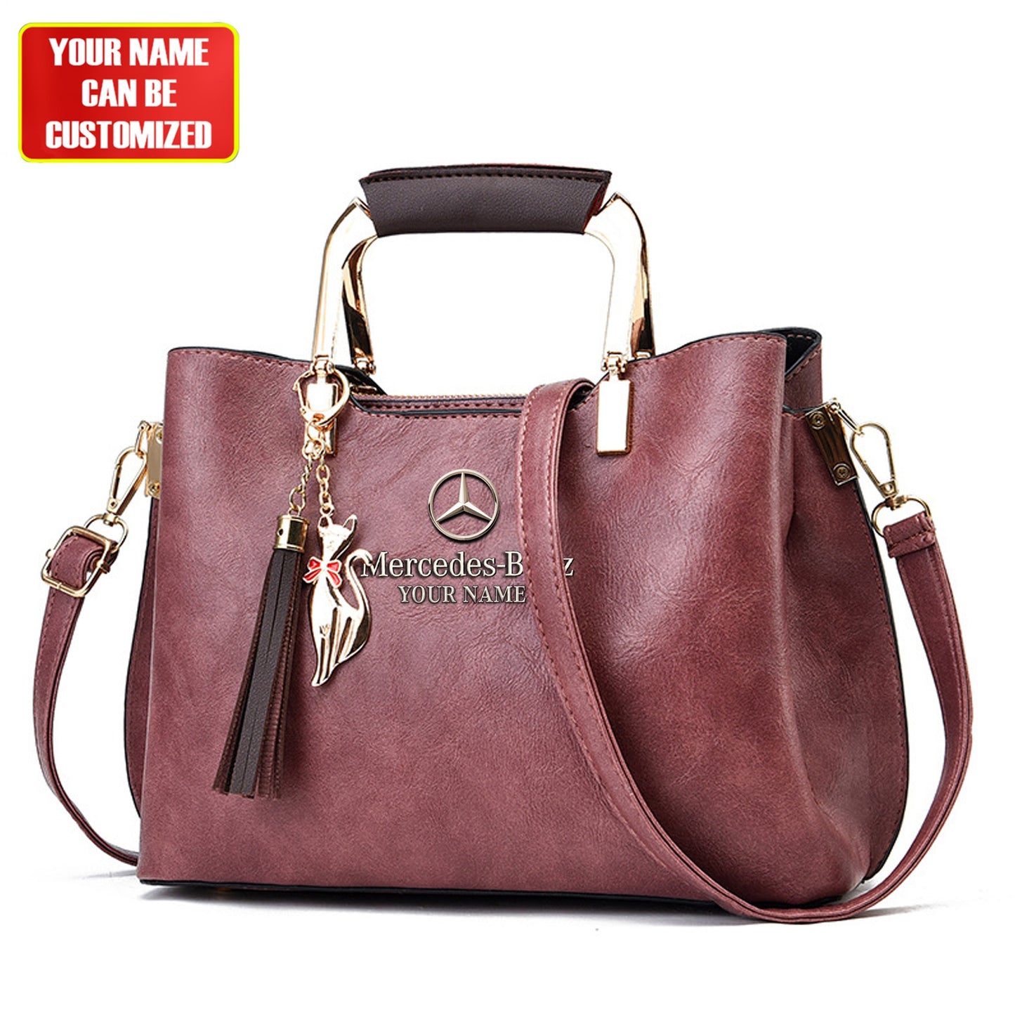 Customized Merc Deluxe Leather Handbag For Women