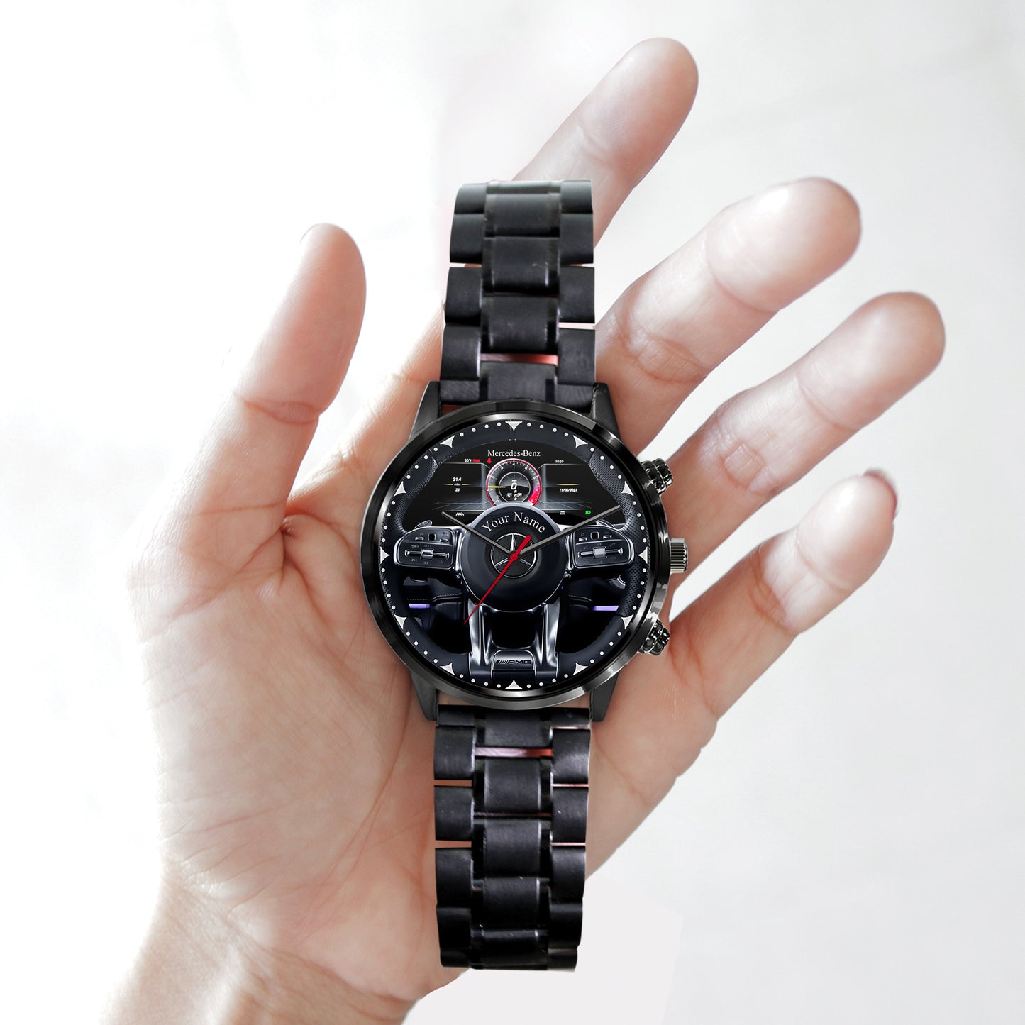 Personalized Merc Wagon Cockpit Luxury Stainless Steel Watch