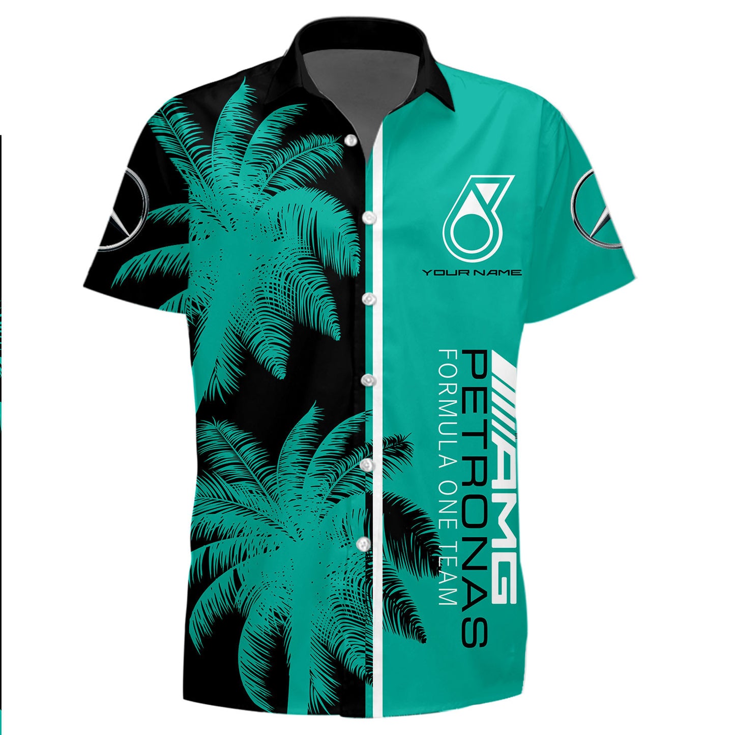 Personalized Merc AMG Petronas Tropical Hawaii Shirt Beach Short V15