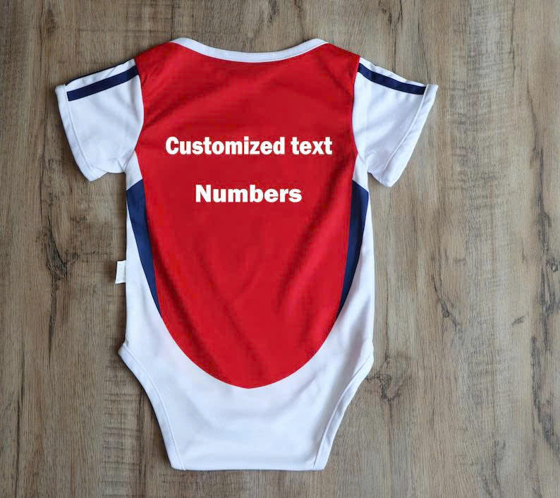 Customized Ars Soccer Jersey , Baby Rib Bodysuit Sizes
