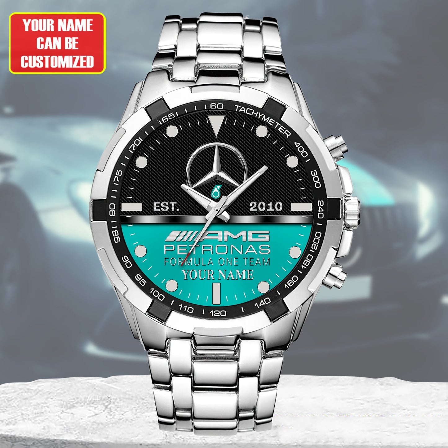 Personalized Merc AMG Petronas Alloy Quartz Watch