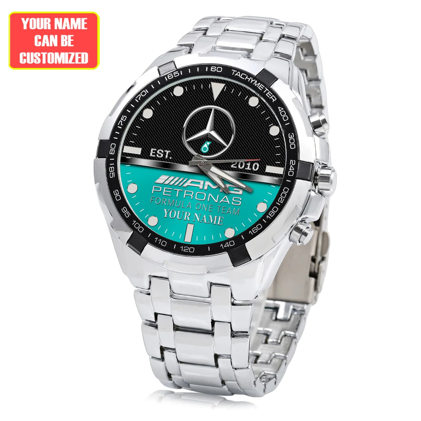 Personalized Merc AMG Petronas Alloy Quartz Watch