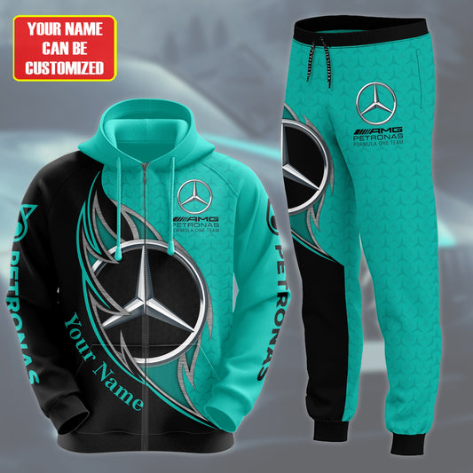 Personalized Merc AMG Petronas Q7 3D All over Printed Hoodie and Sweatpants set