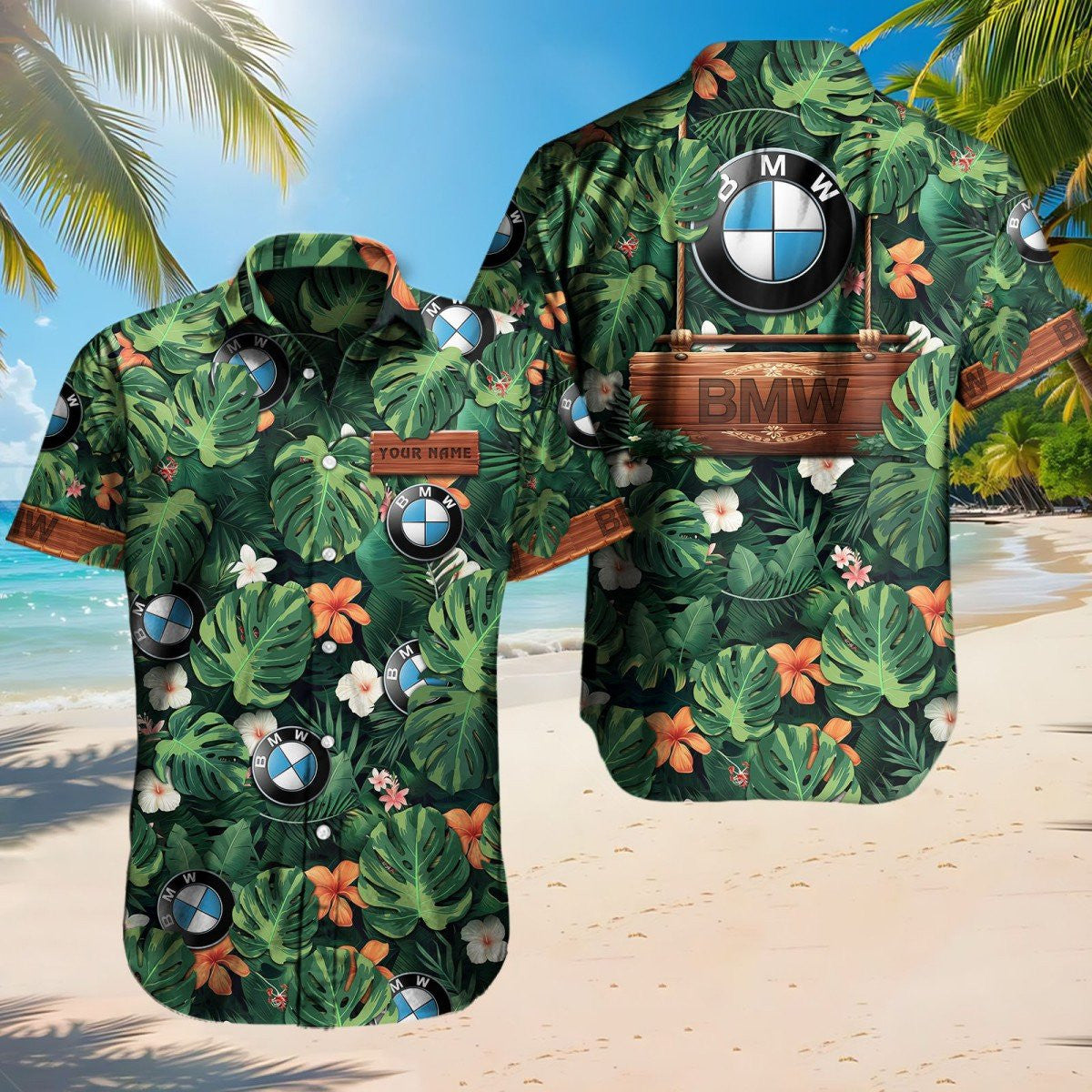 Personalized BW Sport Tropical Hawaii Shirt Beach Short