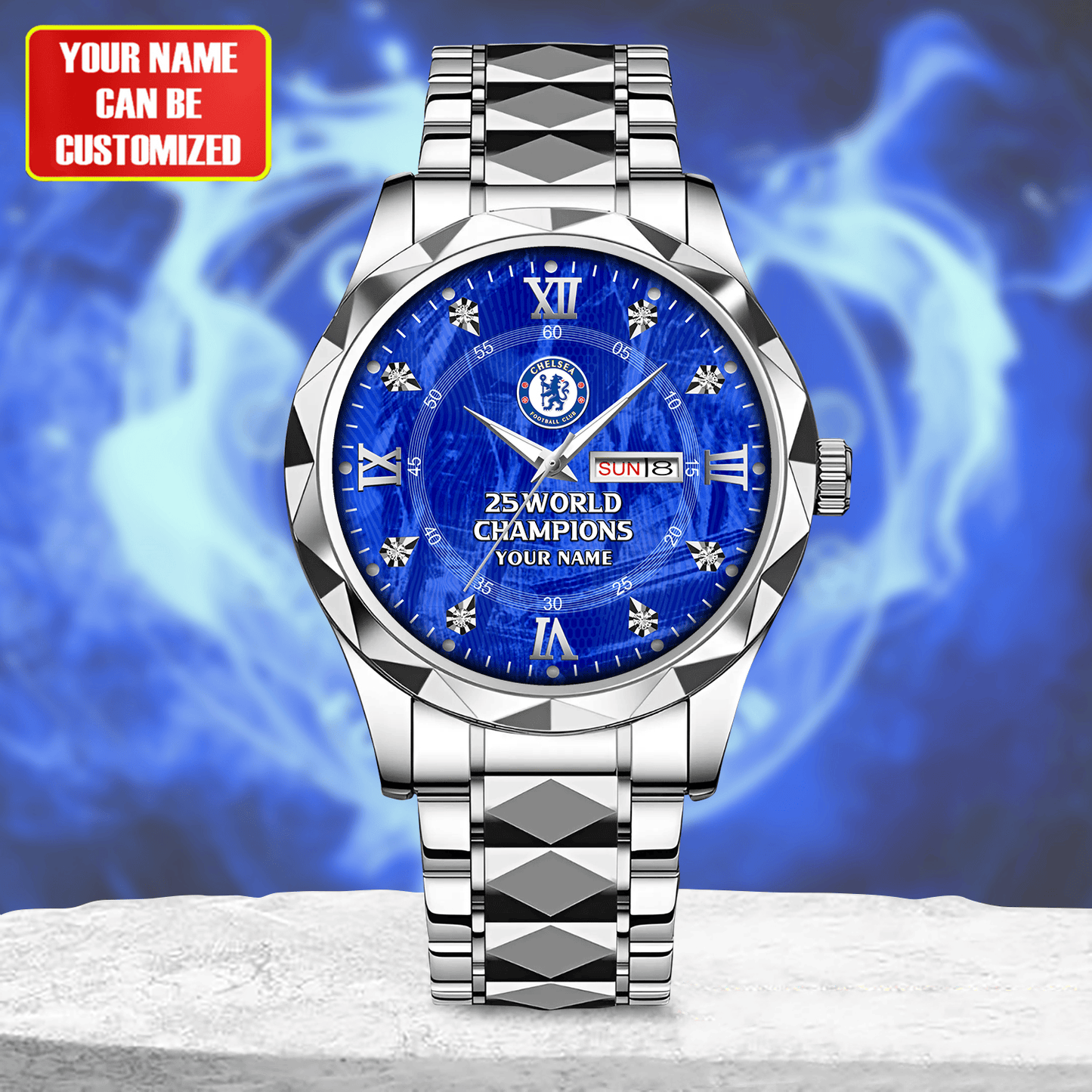 Personalized Chelsea Champions Alloy Charley Watch