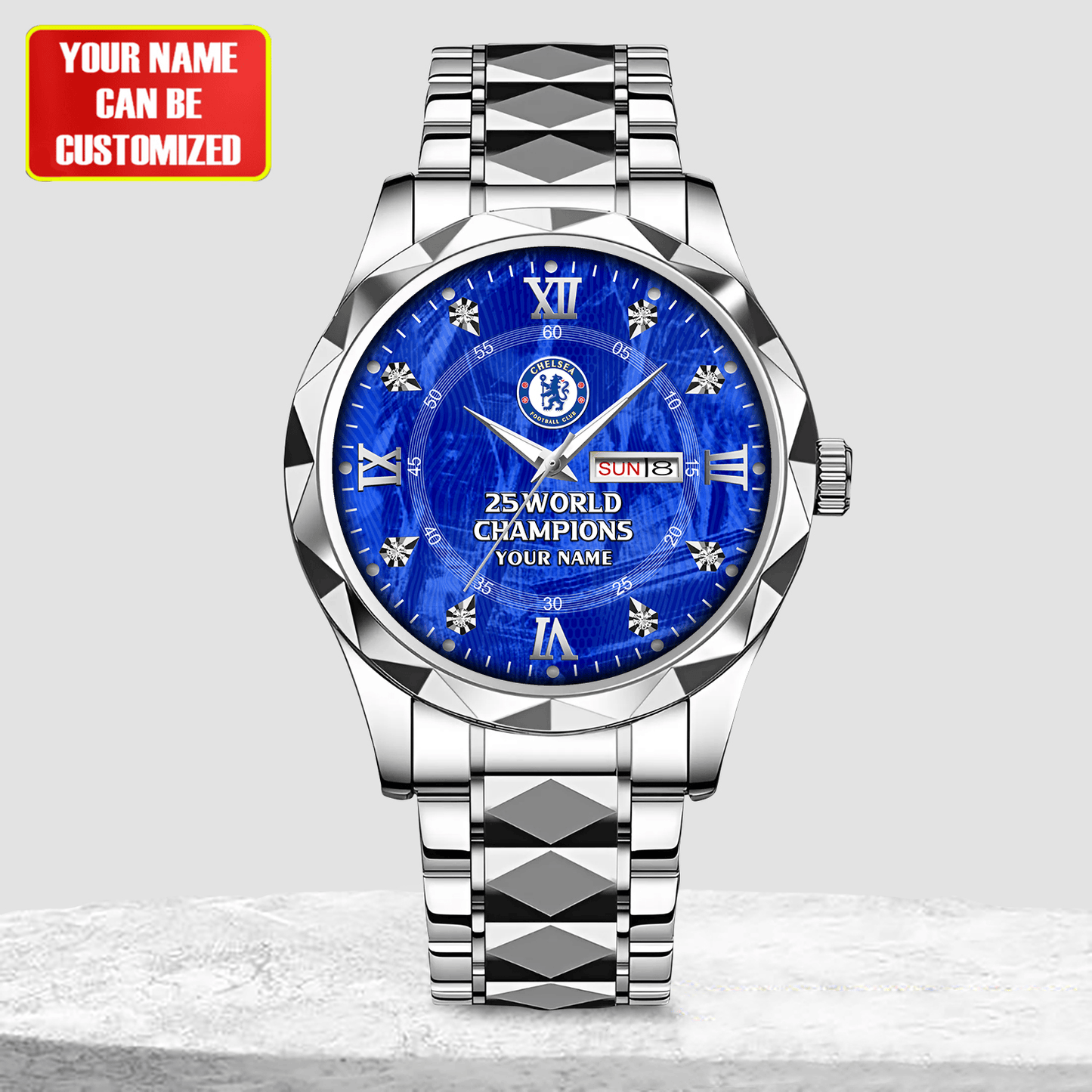 Personalized Chelsea Champions Alloy Charley Watch