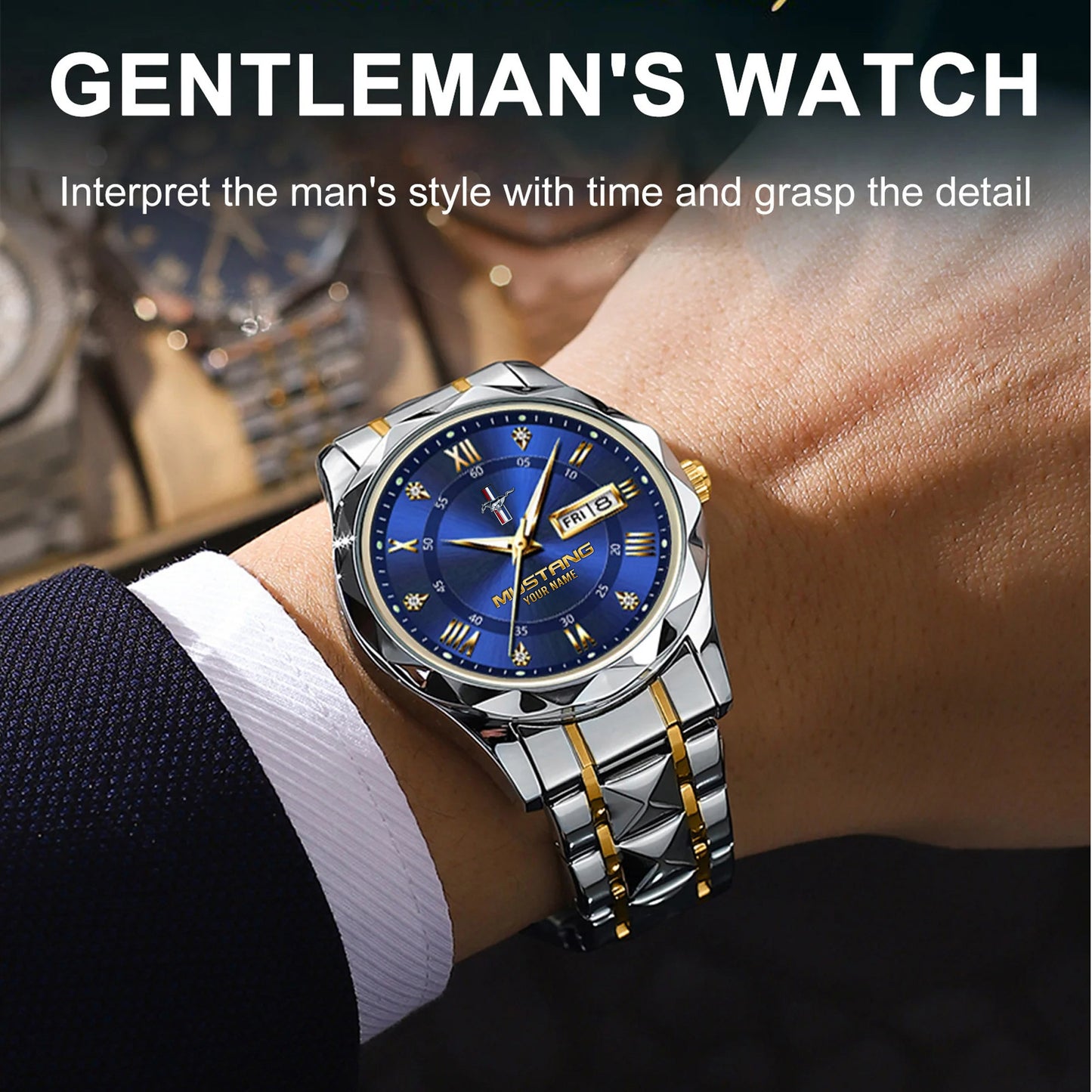 Personalized F Mustang Sport Luxury Alloy Charley Watch