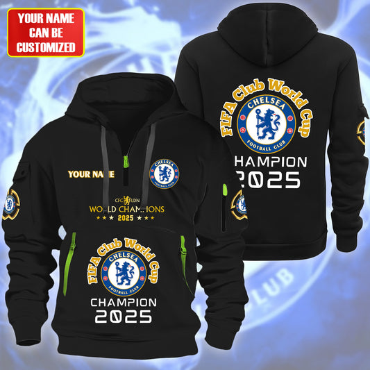 Personalized Chelsea Champions Zip-Hoodie Cotton Jacket