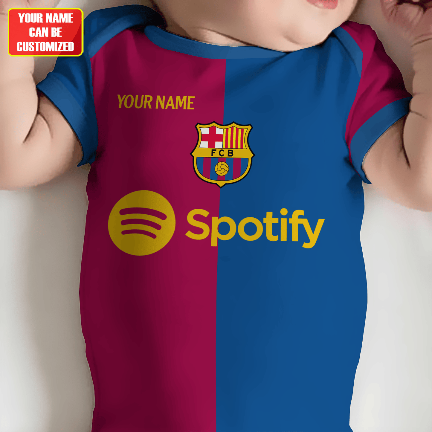 Customized Barcelona Yamal Soccer Jersey , Baby Rib Bodysuit Sizes